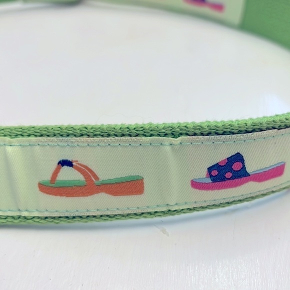 Douglas Paquette canvas belt with funky shoes and sandals size Large - Picture 6 of 7